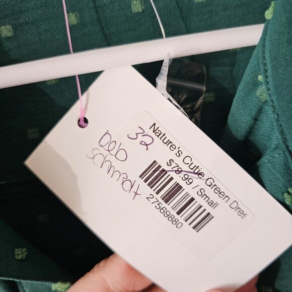 Women's Small Davi & Dani Green Tiered Dress NWT - Picture 5 of 7